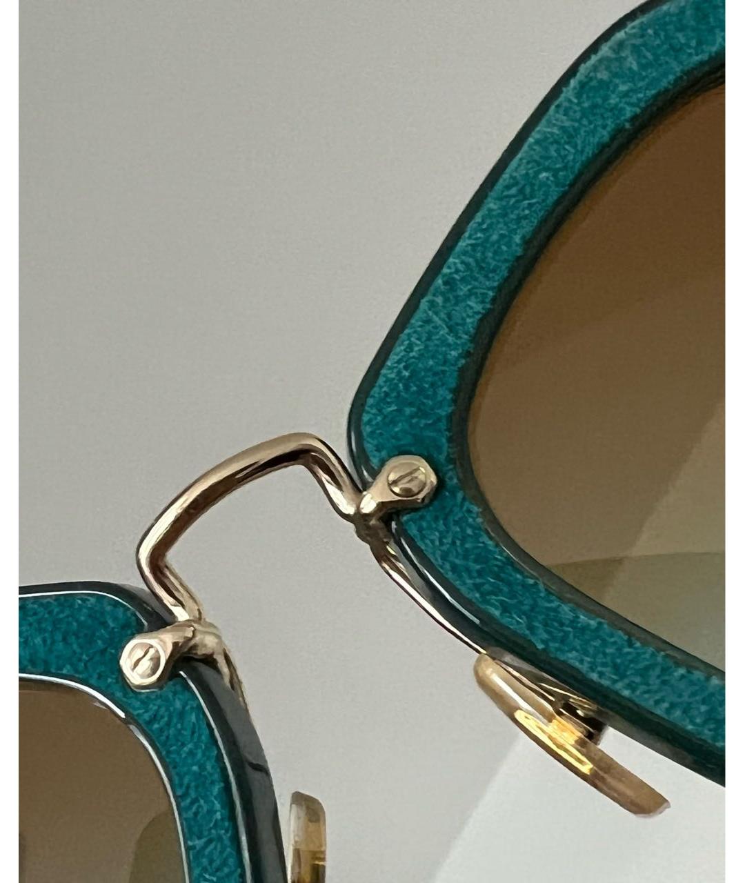 MIU MIU Бирюзовые солнцезащитные очки, фото 3