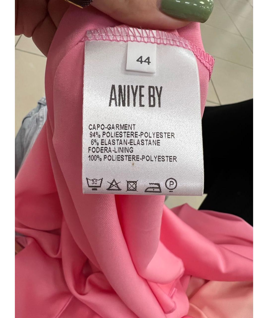 ANIYE BY Розовое полиэстеровое коктейльное платье, фото 4