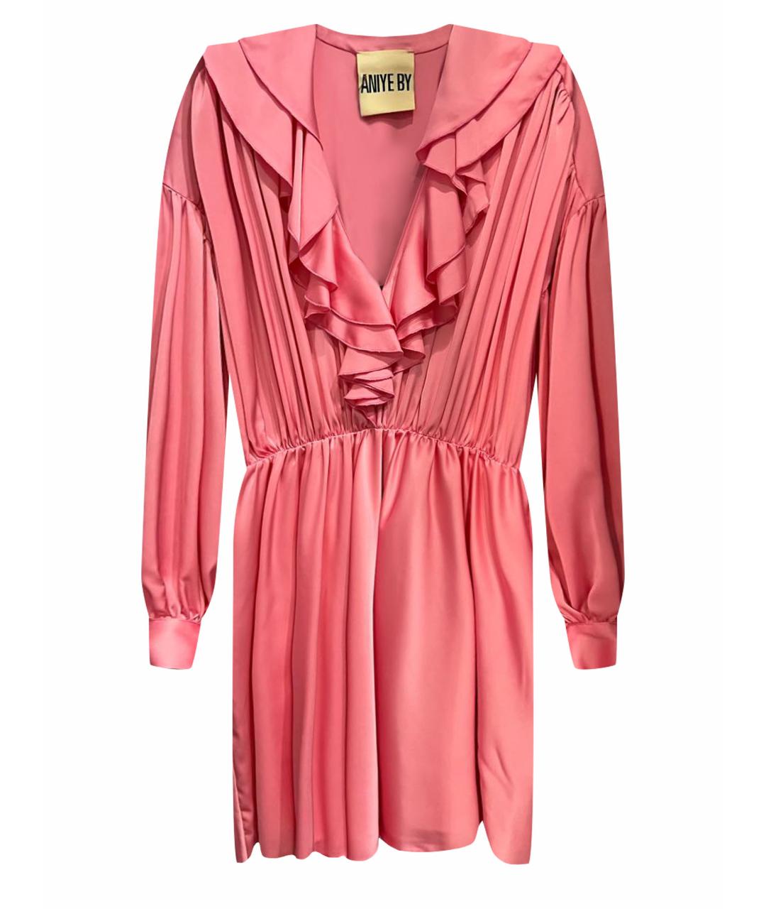 ANIYE BY Розовое полиэстеровое коктейльное платье, фото 1