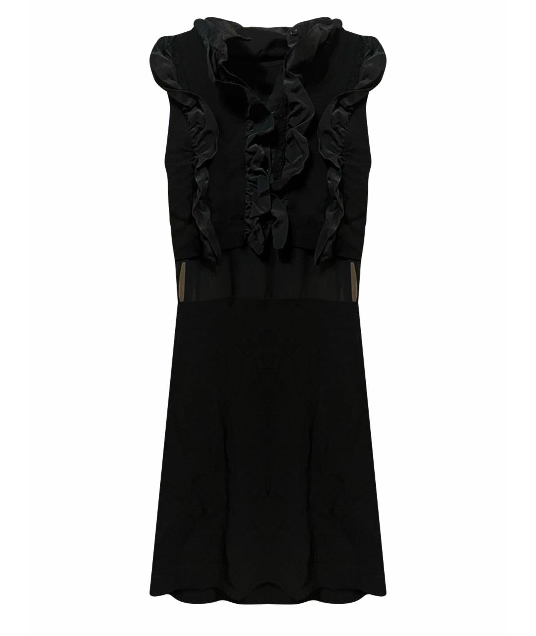 SANDRO Черное вискозное коктейльное платье, фото 1