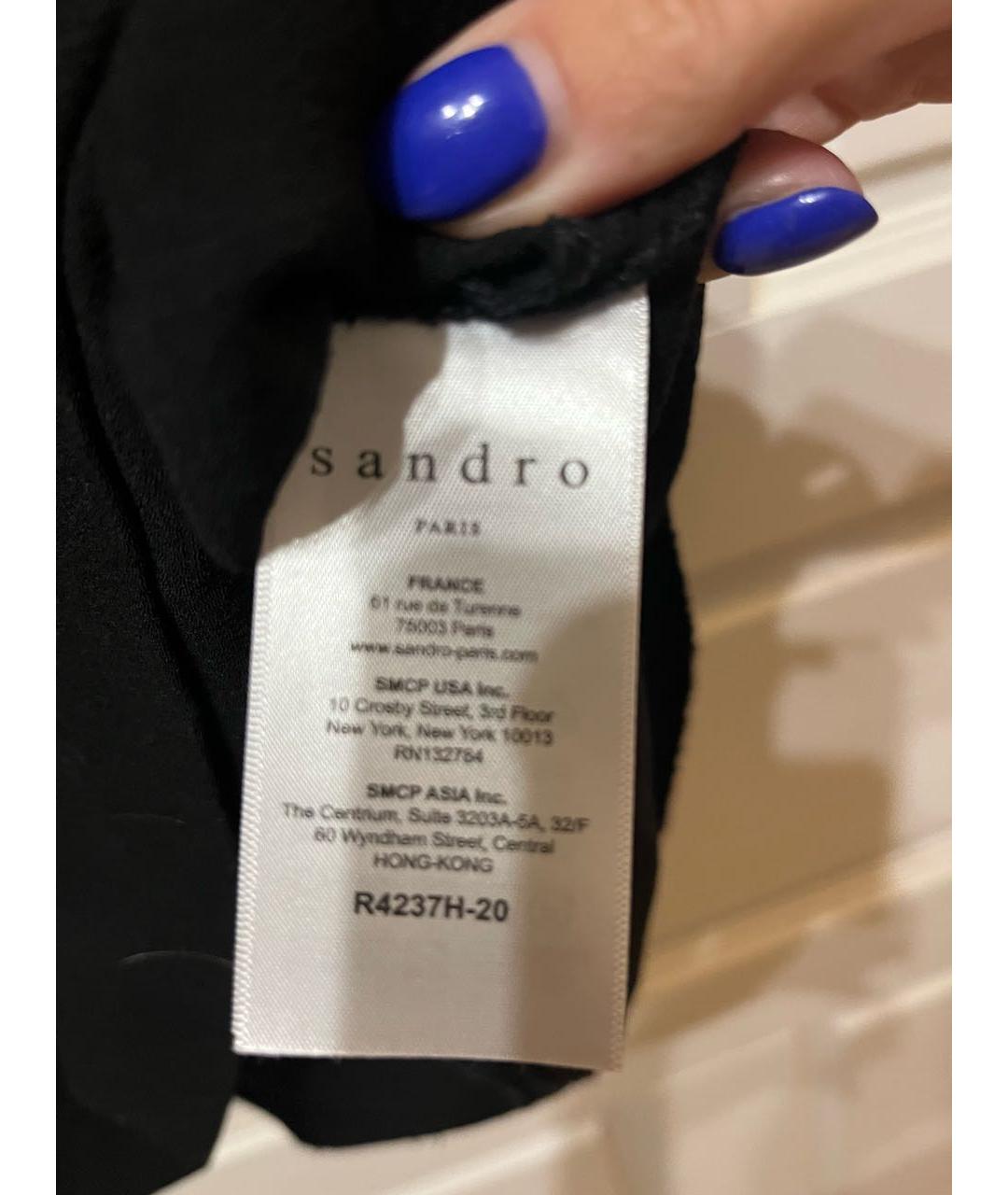 SANDRO Черное вискозное коктейльное платье, фото 4