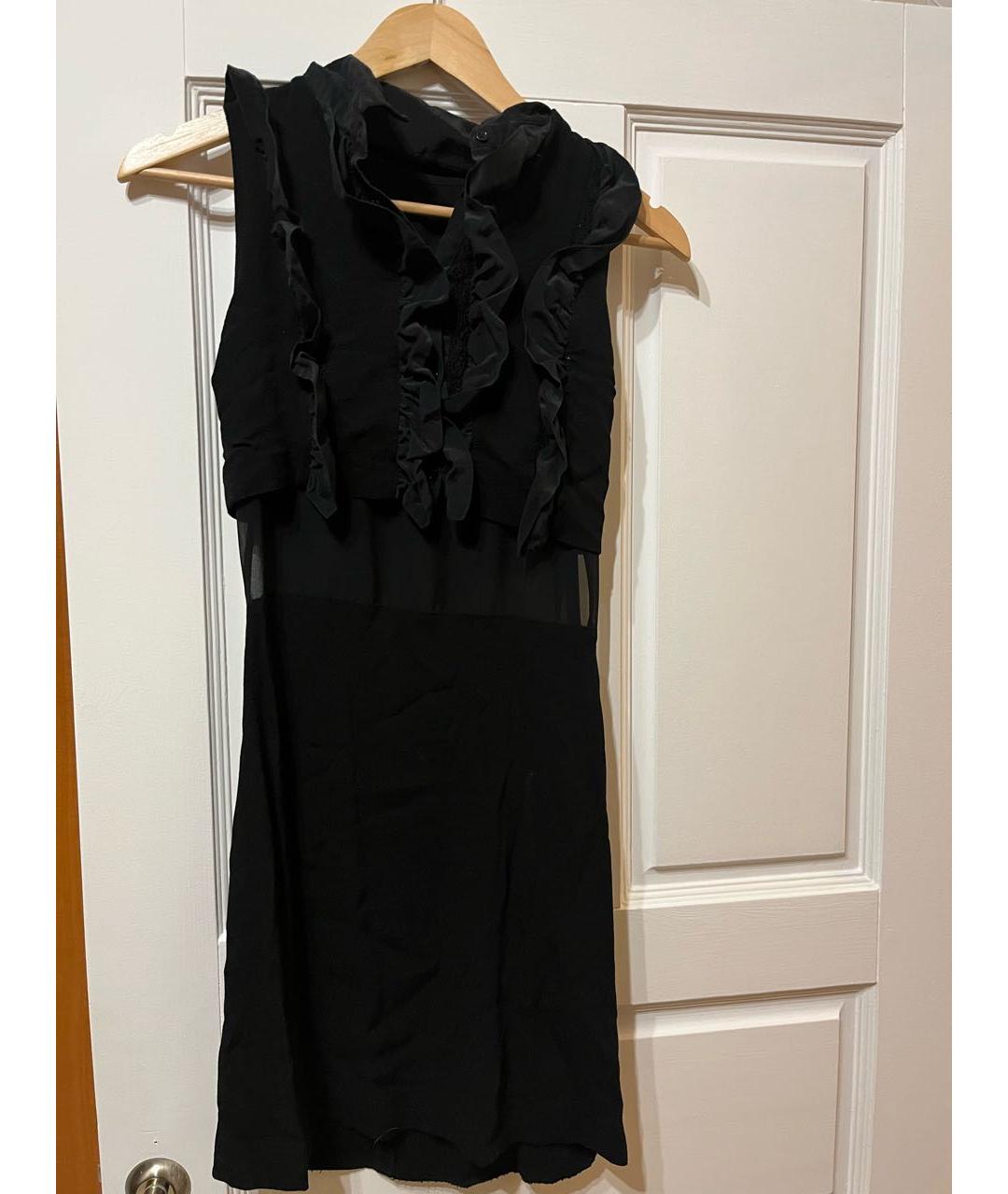 SANDRO Черное вискозное коктейльное платье, фото 6