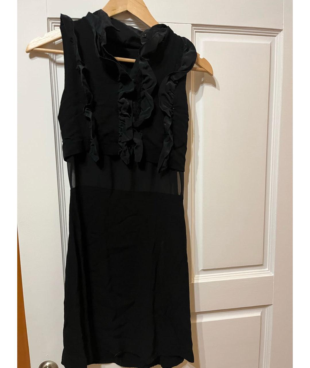 SANDRO Черное вискозное коктейльное платье, фото 2