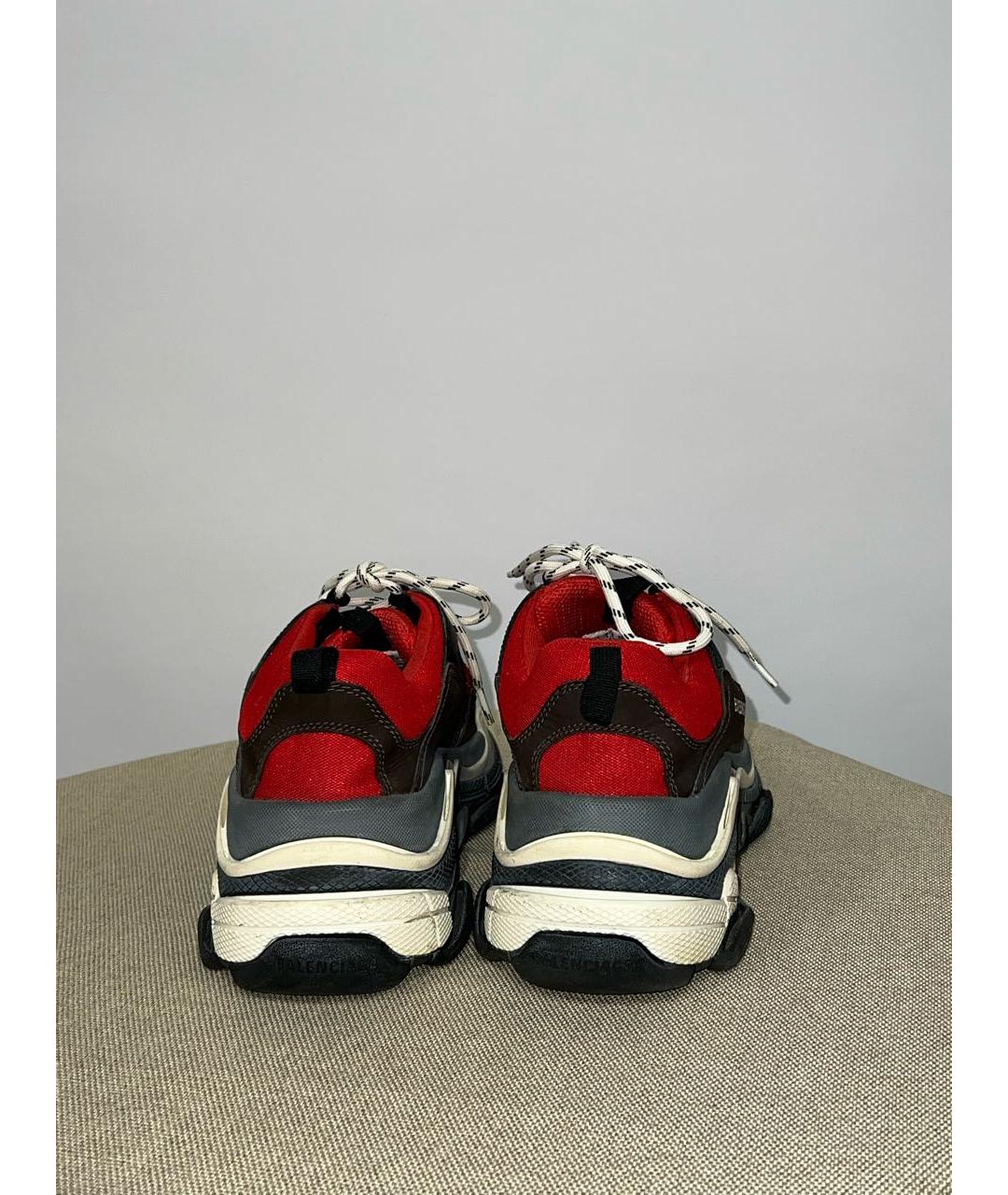 BALENCIAGA Красные низкие кроссовки / кеды, фото 3