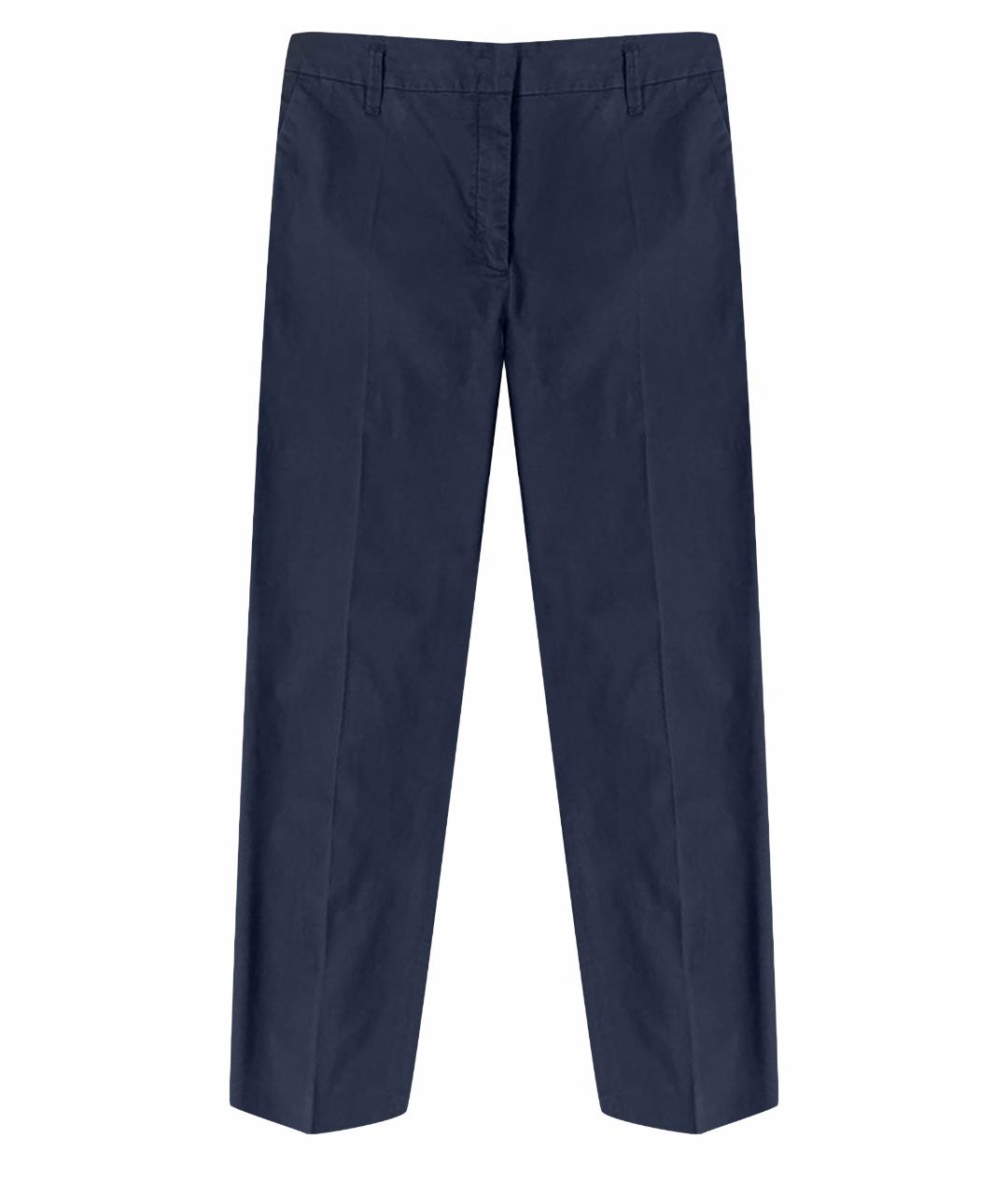 DOROTHEE SCHUMACHER Темно-синие хлопко-эластановые брюки узкие, фото 1