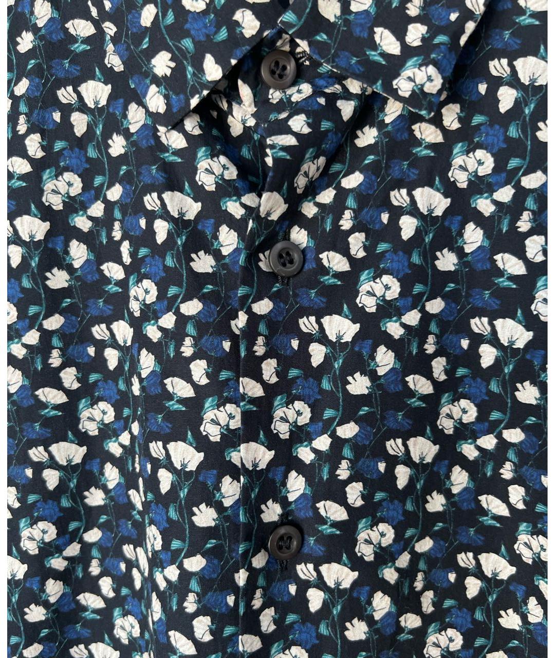 PRADA Темно-синяя хлопковая кэжуал рубашка, фото 4