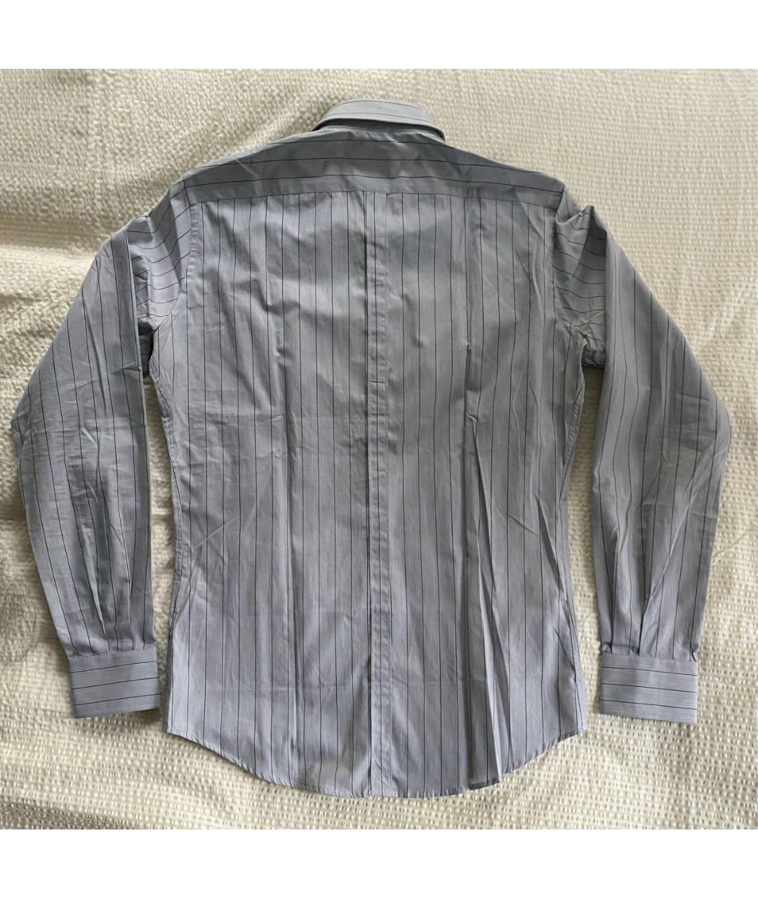 PAL ZILERI Серая хлопковая классическая рубашка, фото 5
