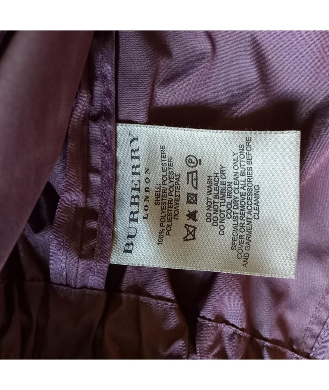 BURBERRY Розовая полиэстеровая куртка, фото 4