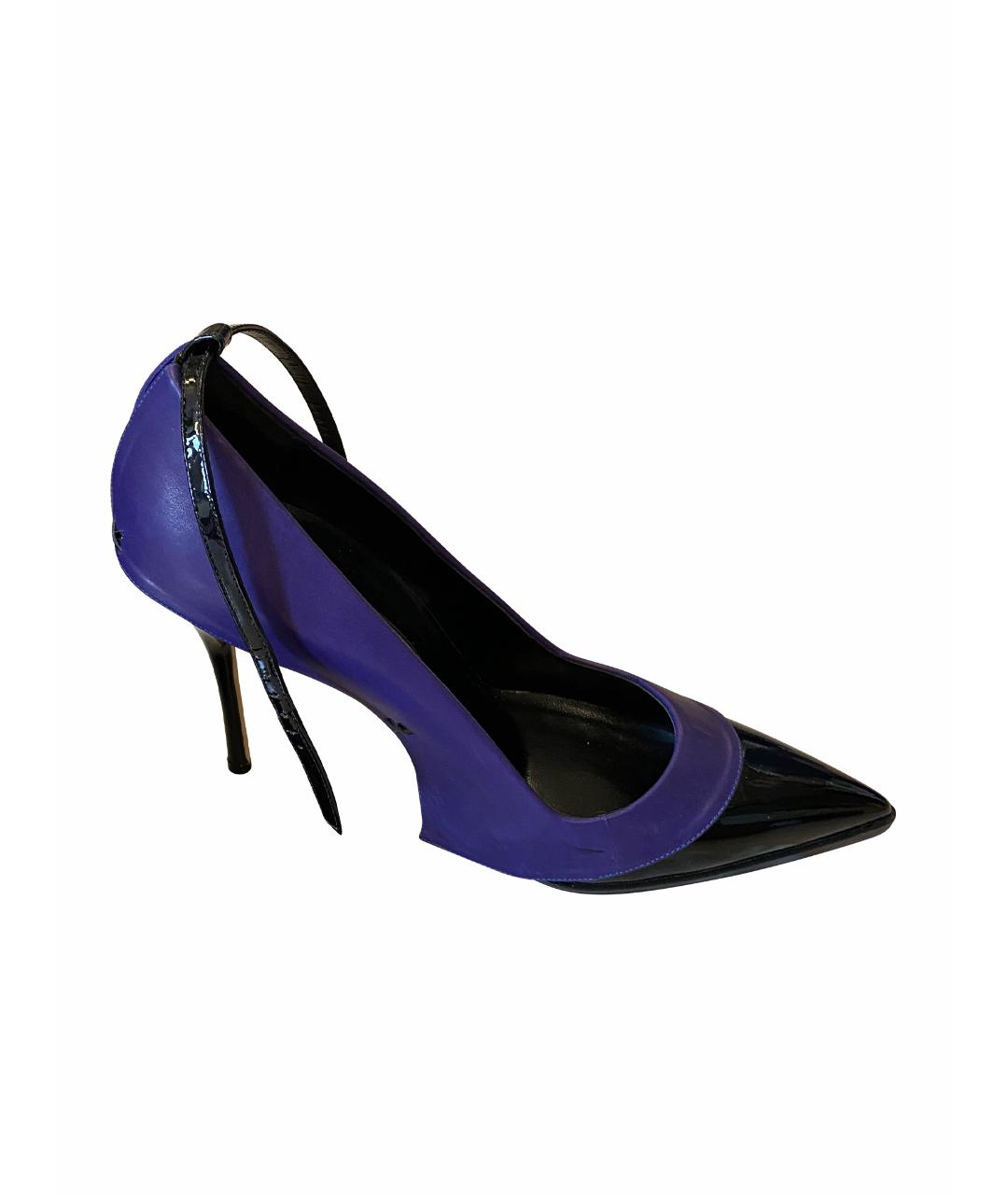 MANOLO BLAHNIK Фиолетовые кожаные туфли, фото 1