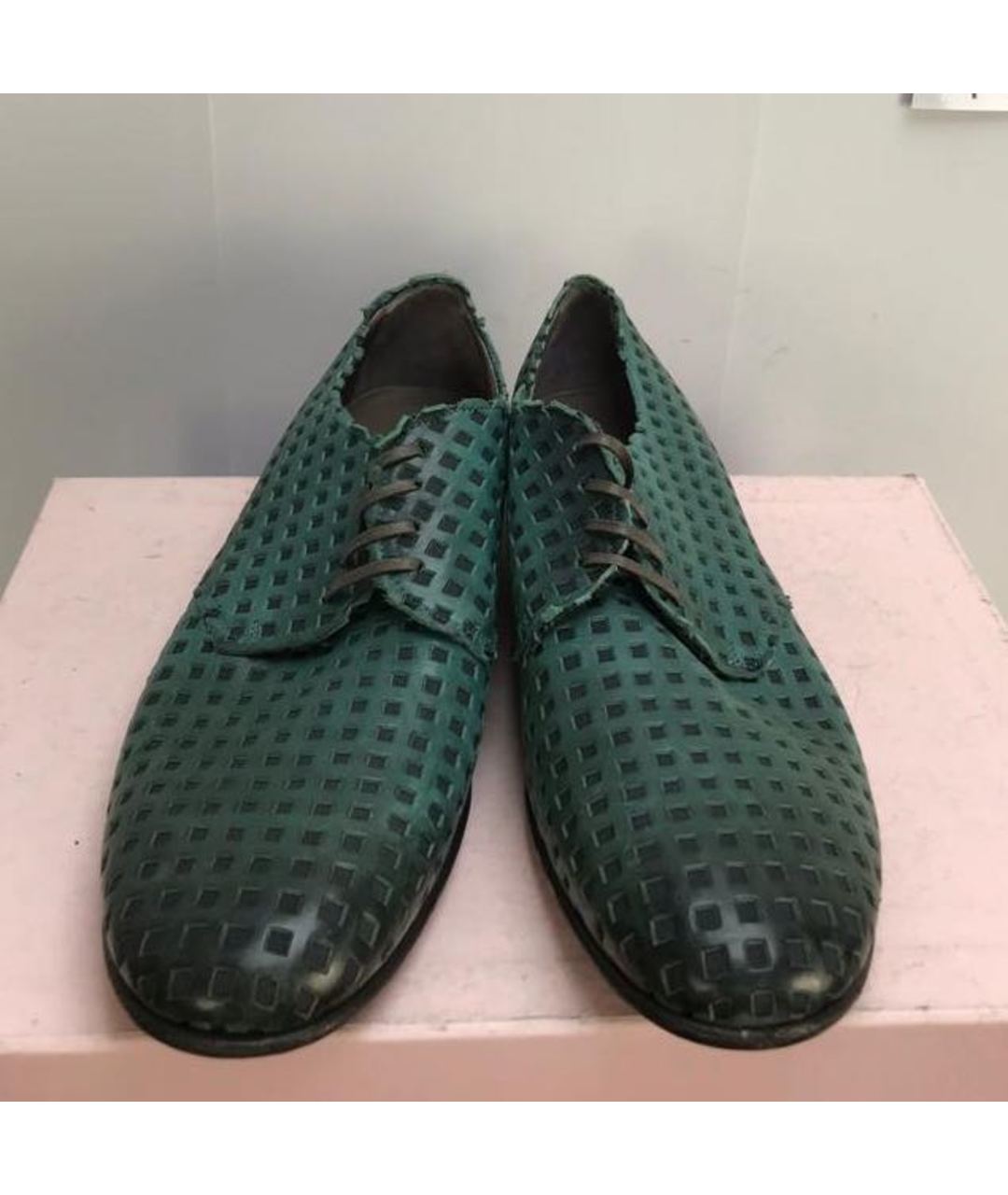 DOLCE&GABBANA Зеленые кожаные туфли, фото 3