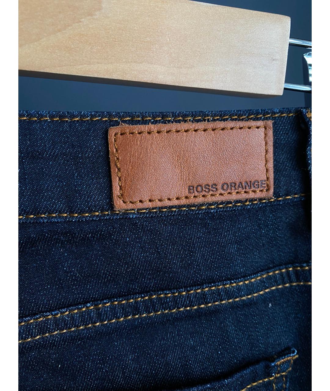 HUGO BOSS Темно-синие хлопковые прямые джинсы, фото 3