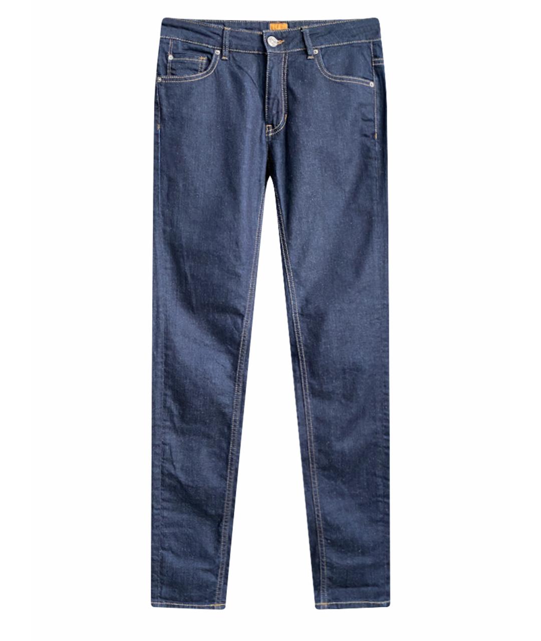 HUGO BOSS Темно-синие хлопковые прямые джинсы, фото 1