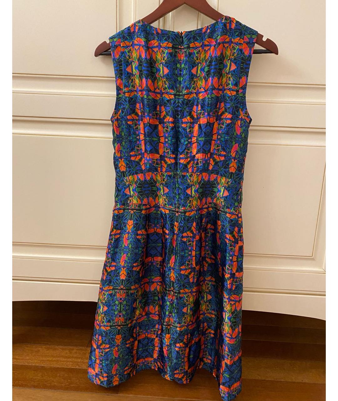HUGO BOSS Мульти шелковое коктейльное платье, фото 2
