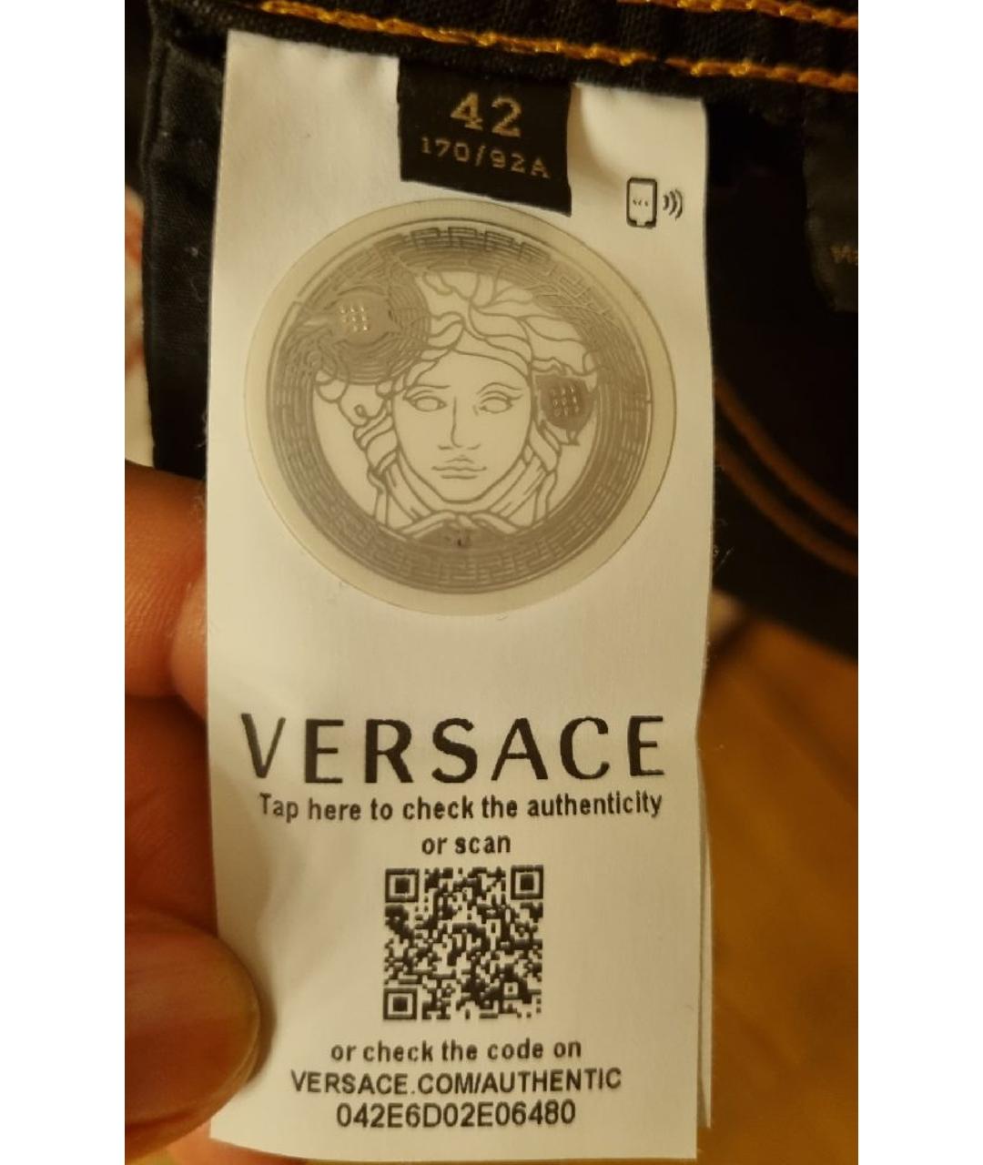 VERSACE Черная хлопковая рубашка, фото 7