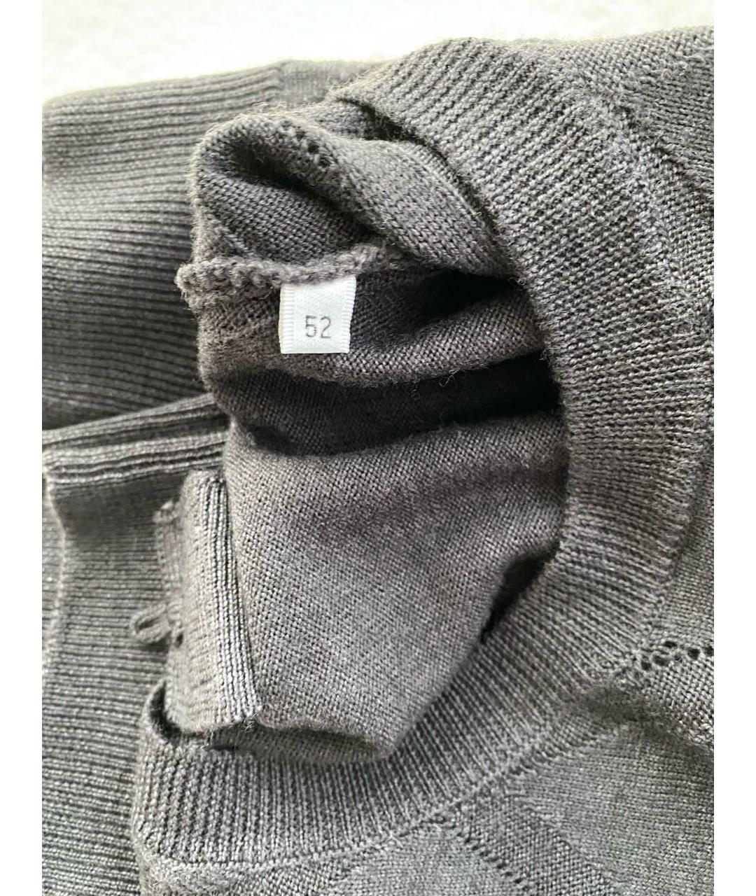 ARMANI COLLEZIONI Антрацитовый шерстяной джемпер / свитер, фото 6