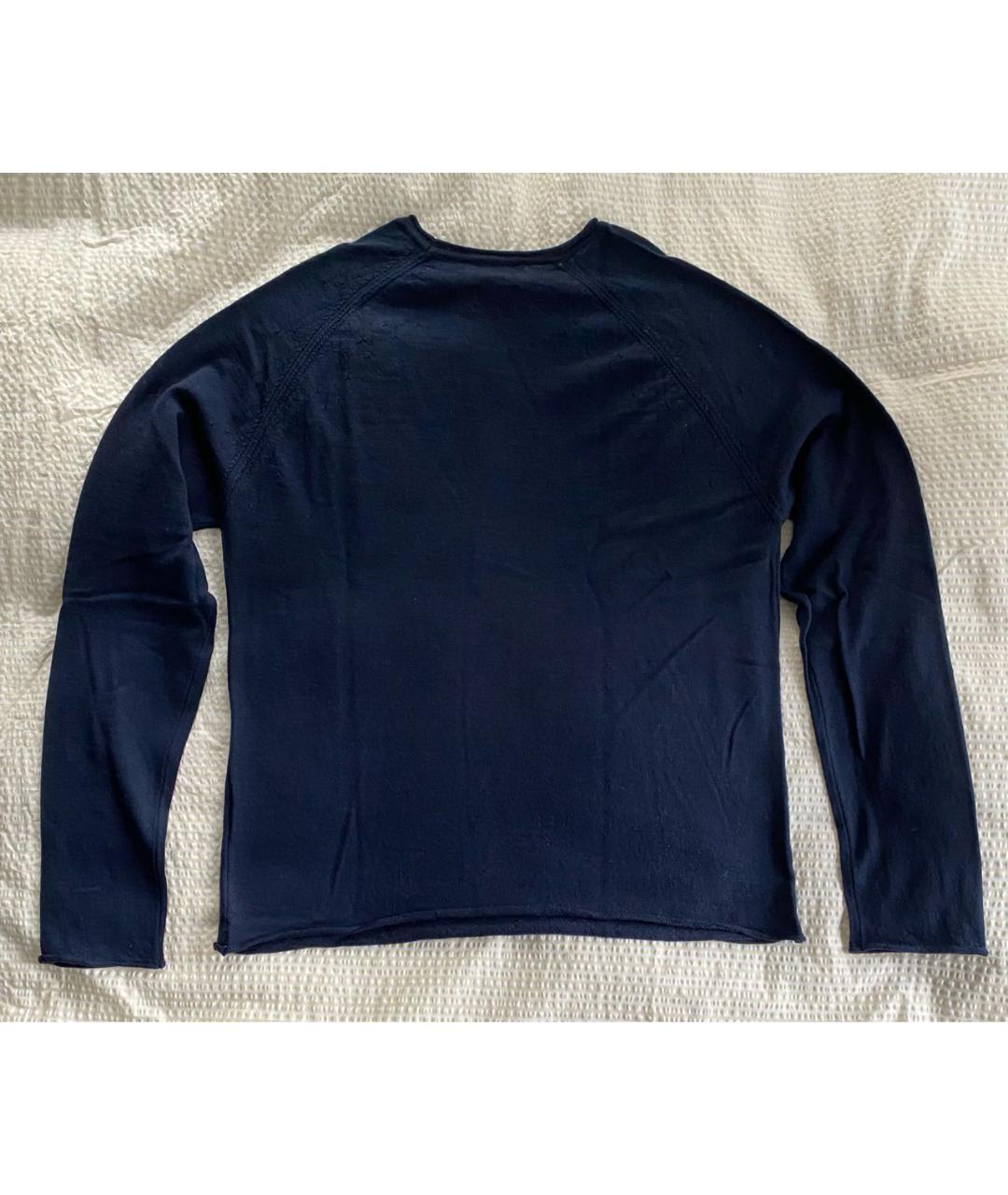 CAVALLI CLASS Темно-синий шерстяной джемпер / свитер, фото 5