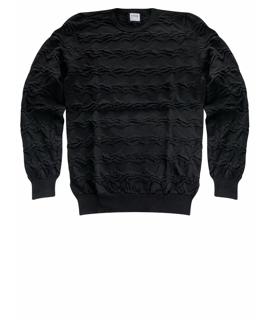 ARMANI COLLEZIONI Черный шерстяной джемпер / свитер, фото 1