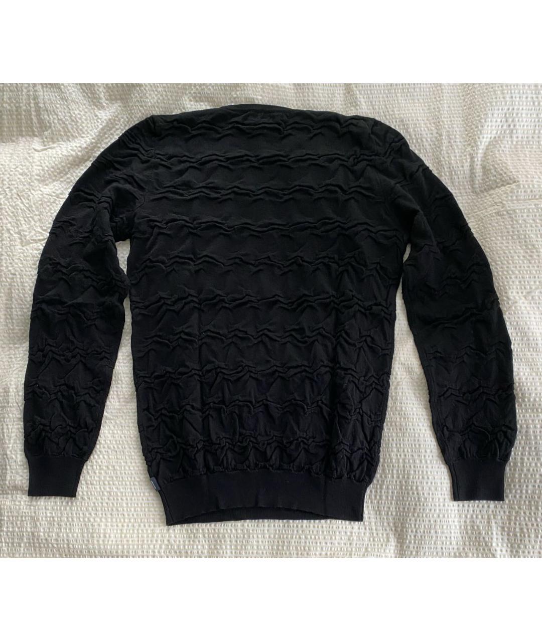 ARMANI COLLEZIONI Черный шерстяной джемпер / свитер, фото 5