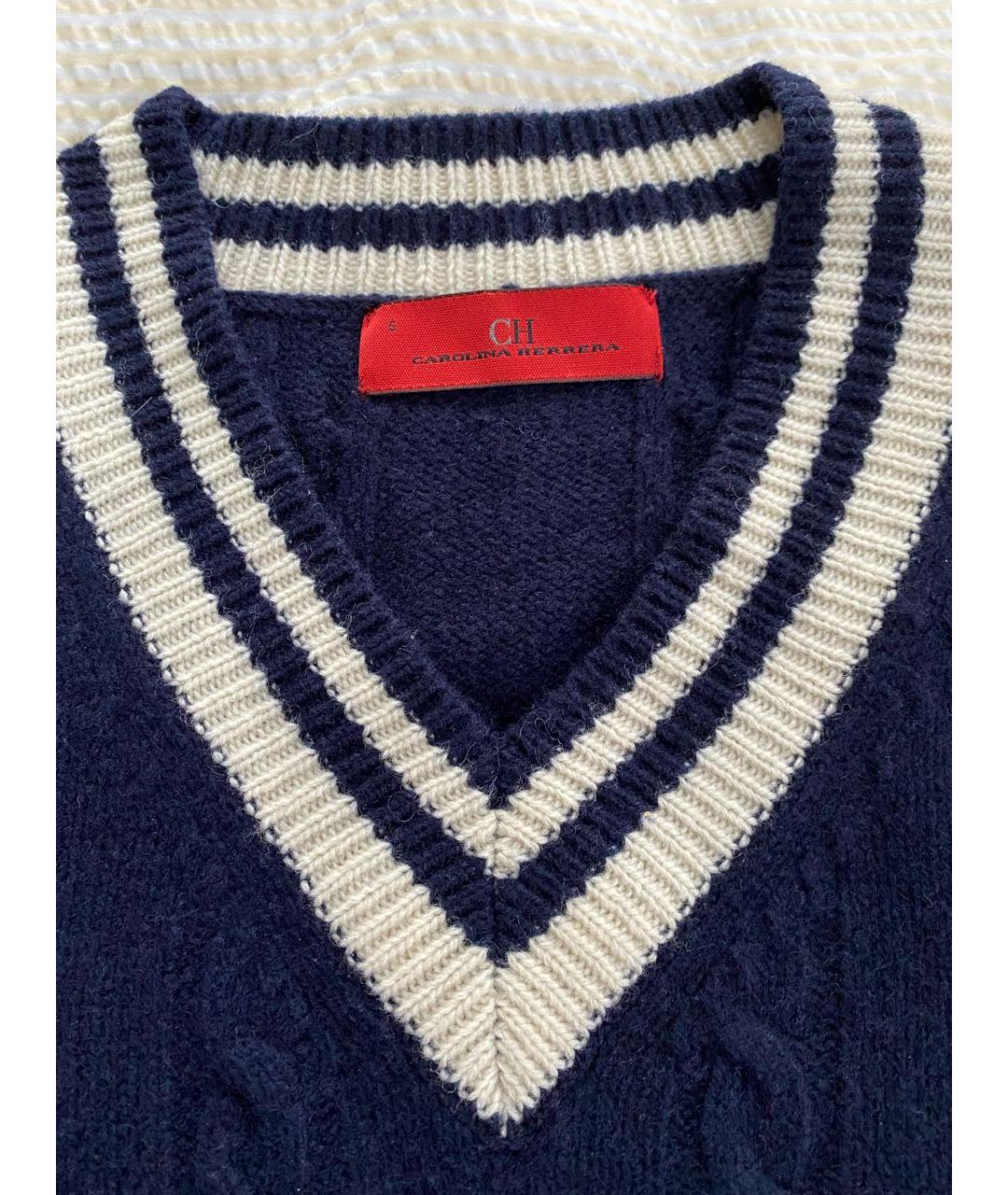 CH CAROLINA HERRERA Темно-синий джемпер / свитер, фото 2