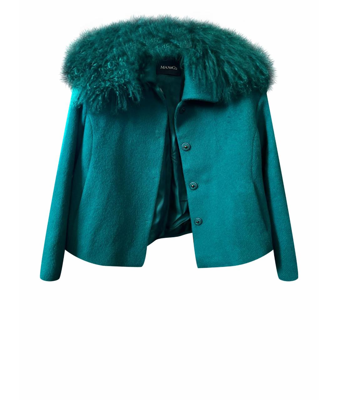 MAX&CO Зеленые шерстяное пальто, фото 1