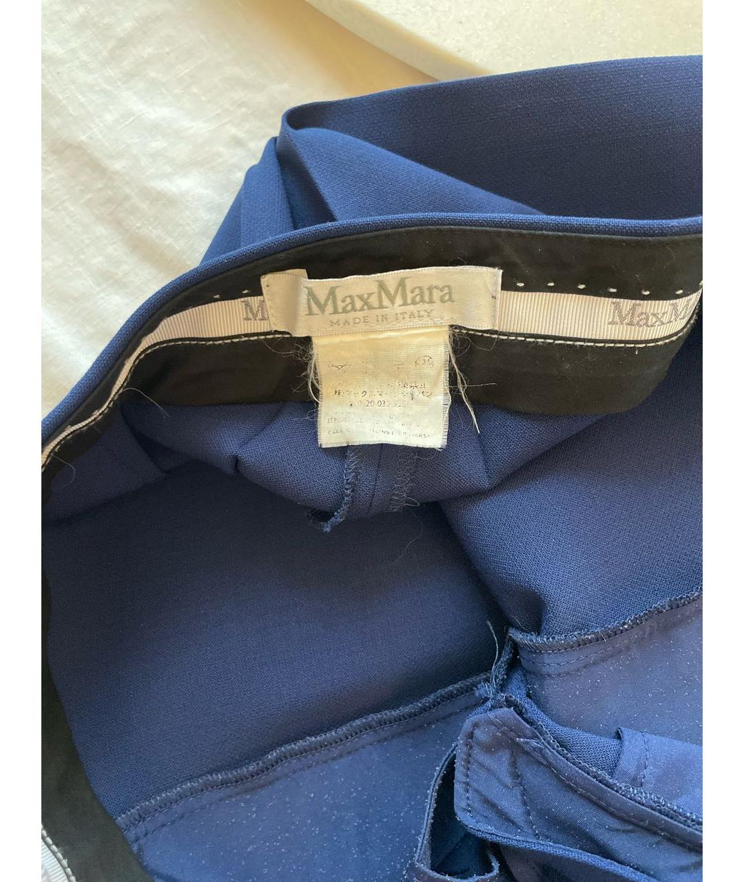 MAX MARA Синие брюки узкие, фото 2