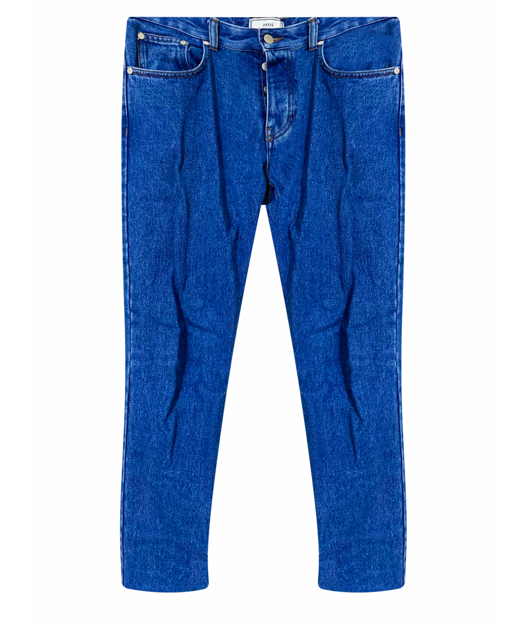 AMI Синие хлопковые джинсы скинни, фото 1