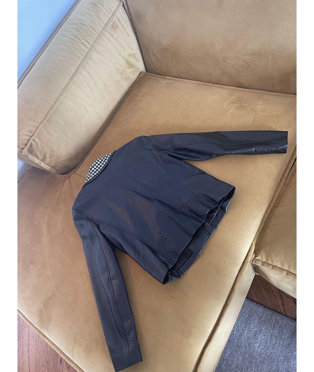MICHAEL KORS Черная кожаная куртка, фото 2