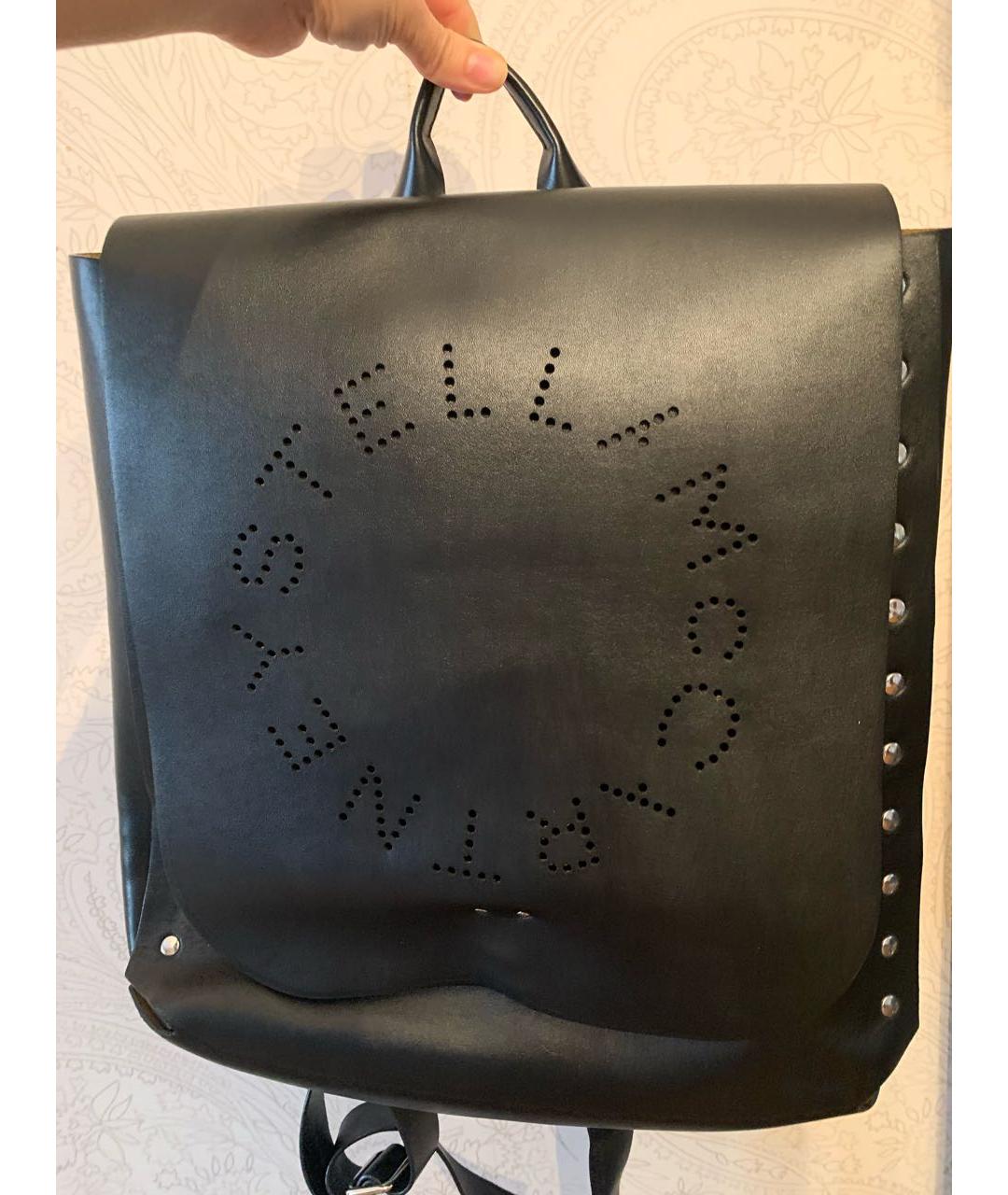 STELLA MCCARTNEY Черный рюкзак из искусственной кожи, фото 2