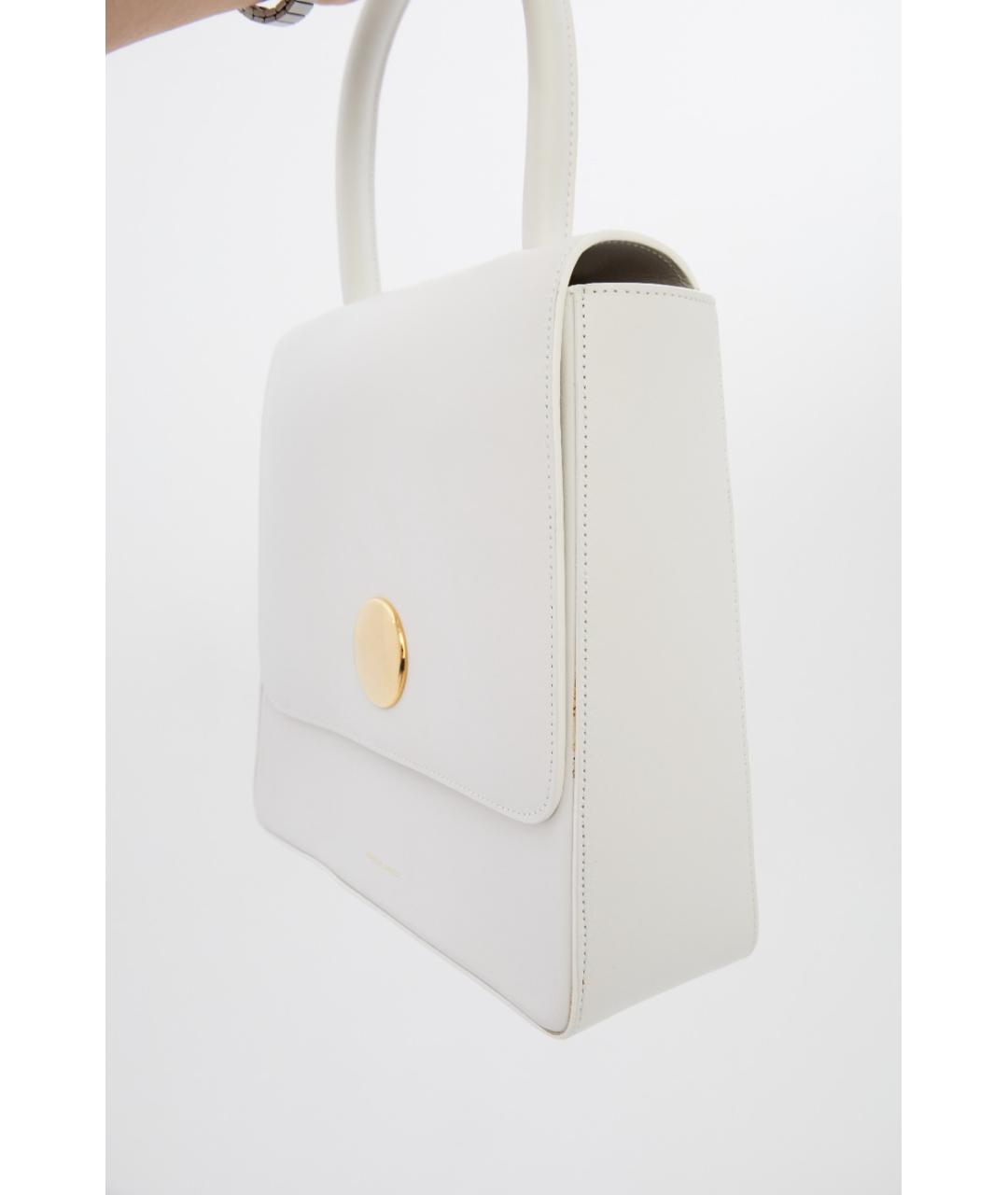 MANSUR GAVRIEL Белая кожаная сумка с короткими ручками, фото 2