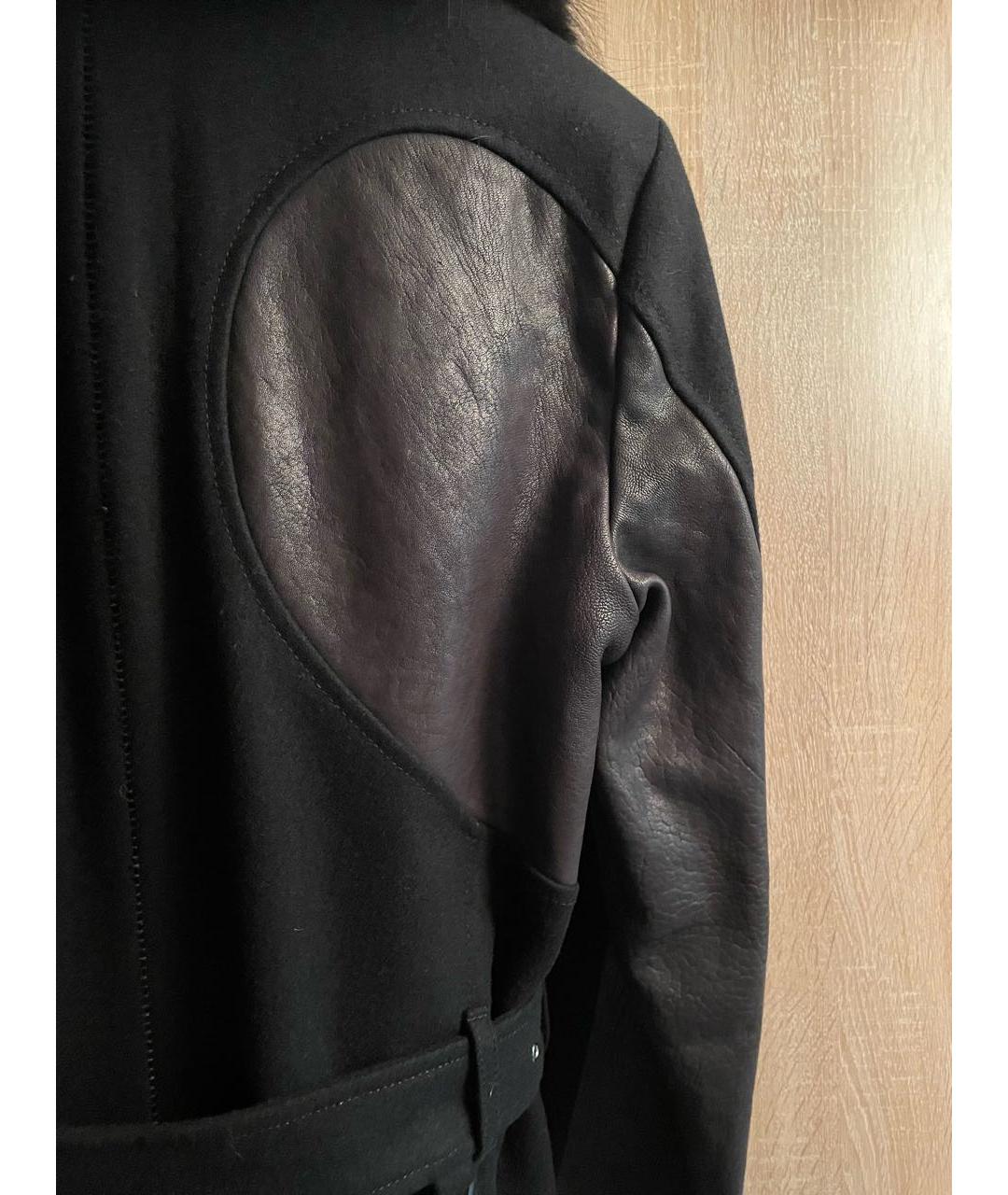 TOM REBL Черное шерстяное пальто, фото 4