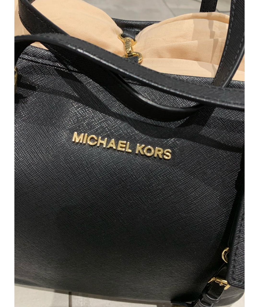 MICHAEL KORS Черная сумка тоут из экзотической кожи, фото 8