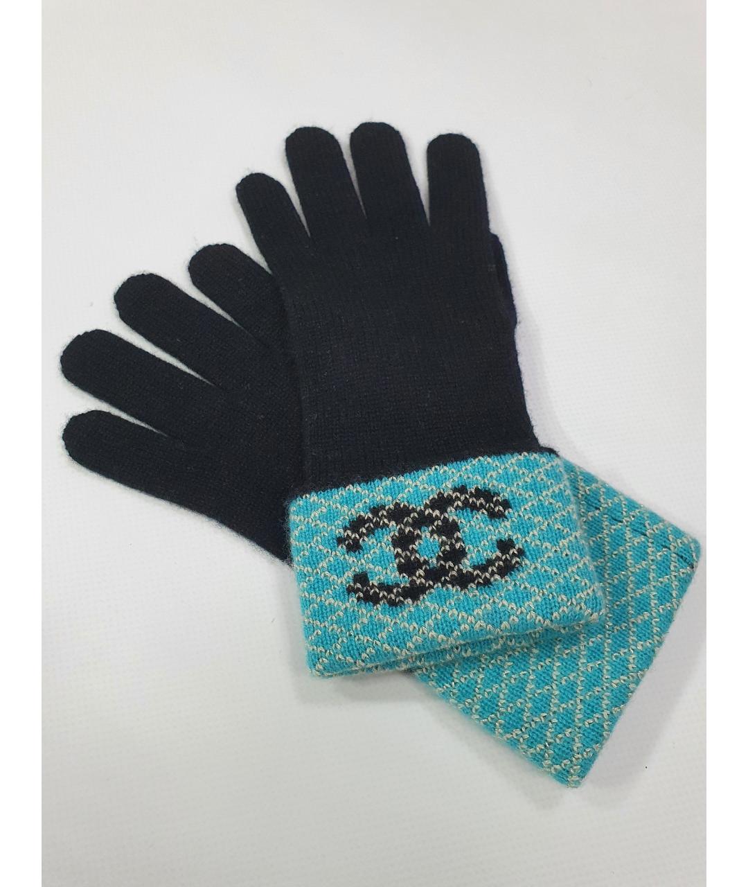 CHANEL PRE-OWNED Мульти кашемировые перчатки, фото 2
