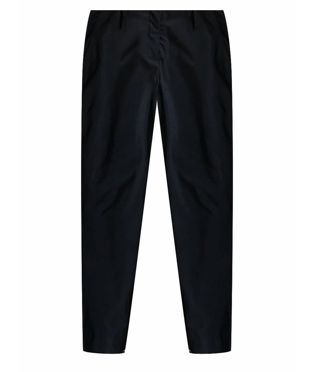 PRADA Черные полиэстеровые брюки узкие, фото 1