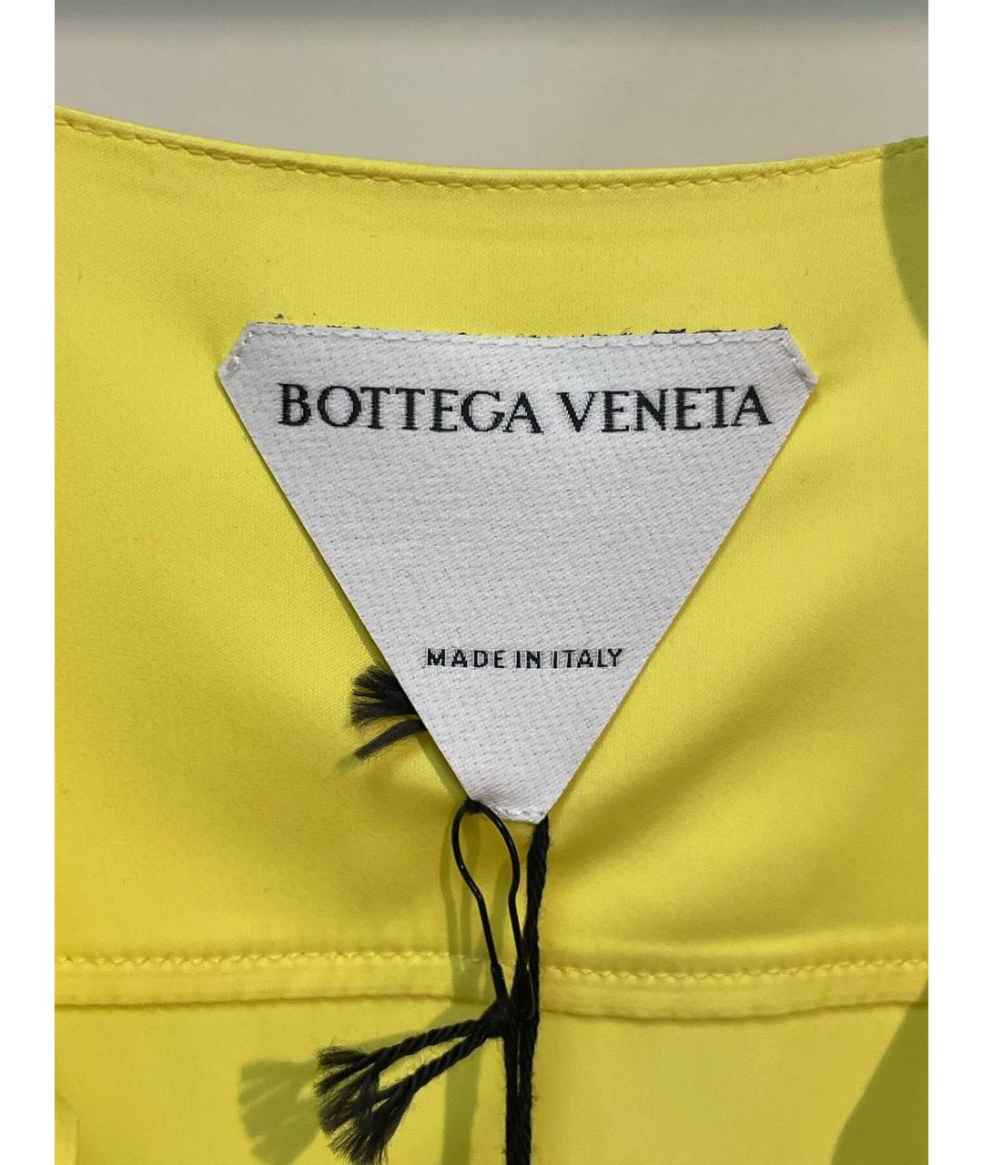 BOTTEGA VENETA Желтая вискозная блузы, фото 4