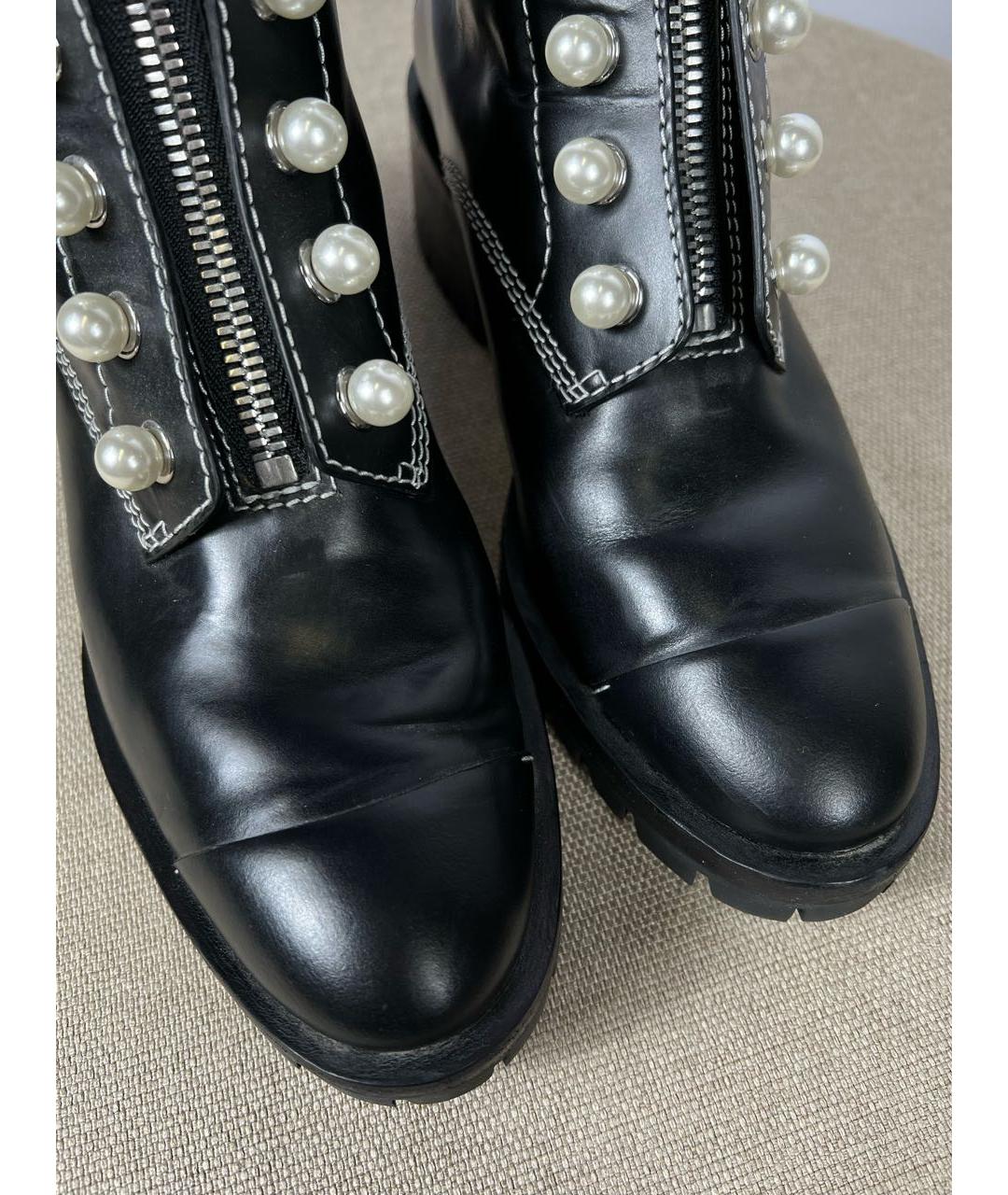 3.1 PHILLIP LIM Черные кожаные ботинки, фото 4