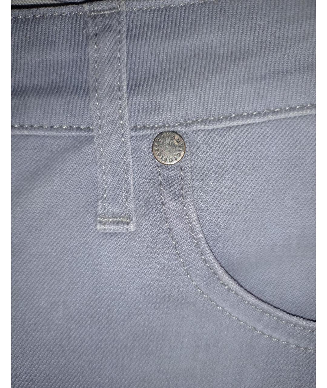 VICTORIA BECKHAM Серые хлопко-эластановые джинсы слим, фото 7