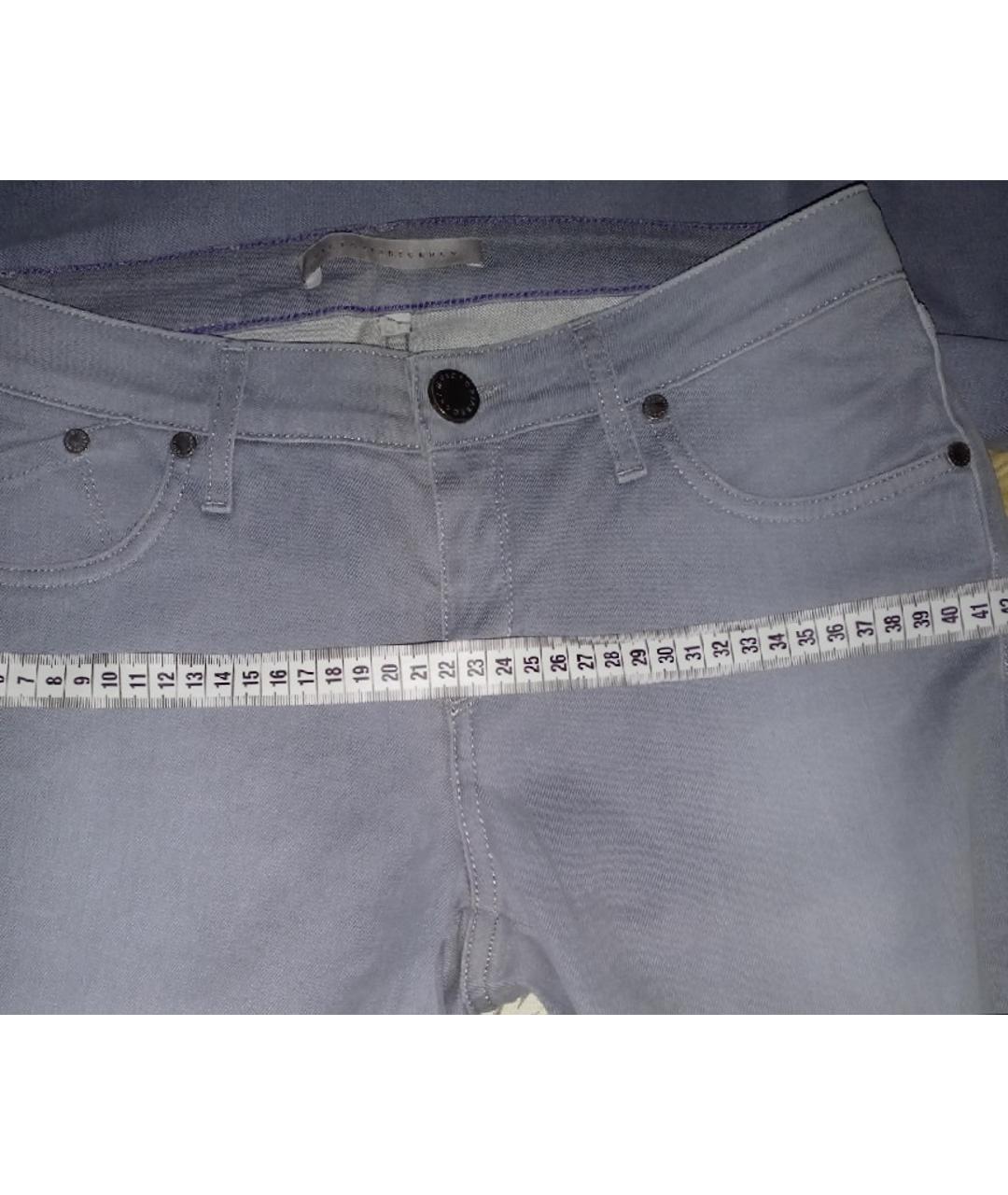 VICTORIA BECKHAM Серые хлопко-эластановые джинсы слим, фото 9