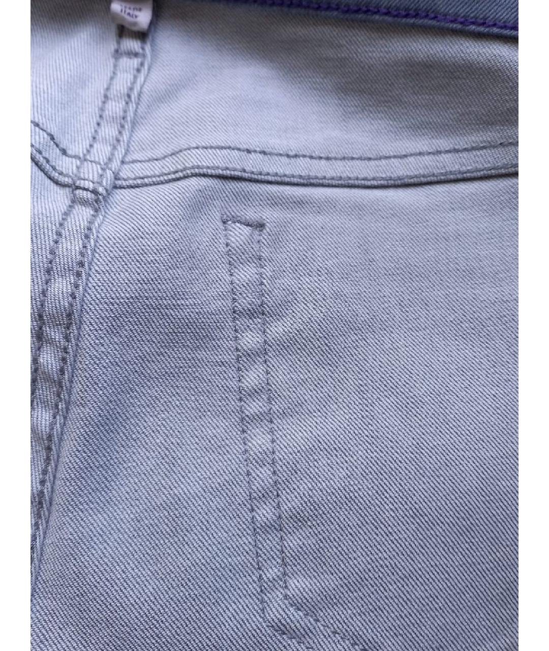 VICTORIA BECKHAM Серые хлопко-эластановые джинсы слим, фото 6