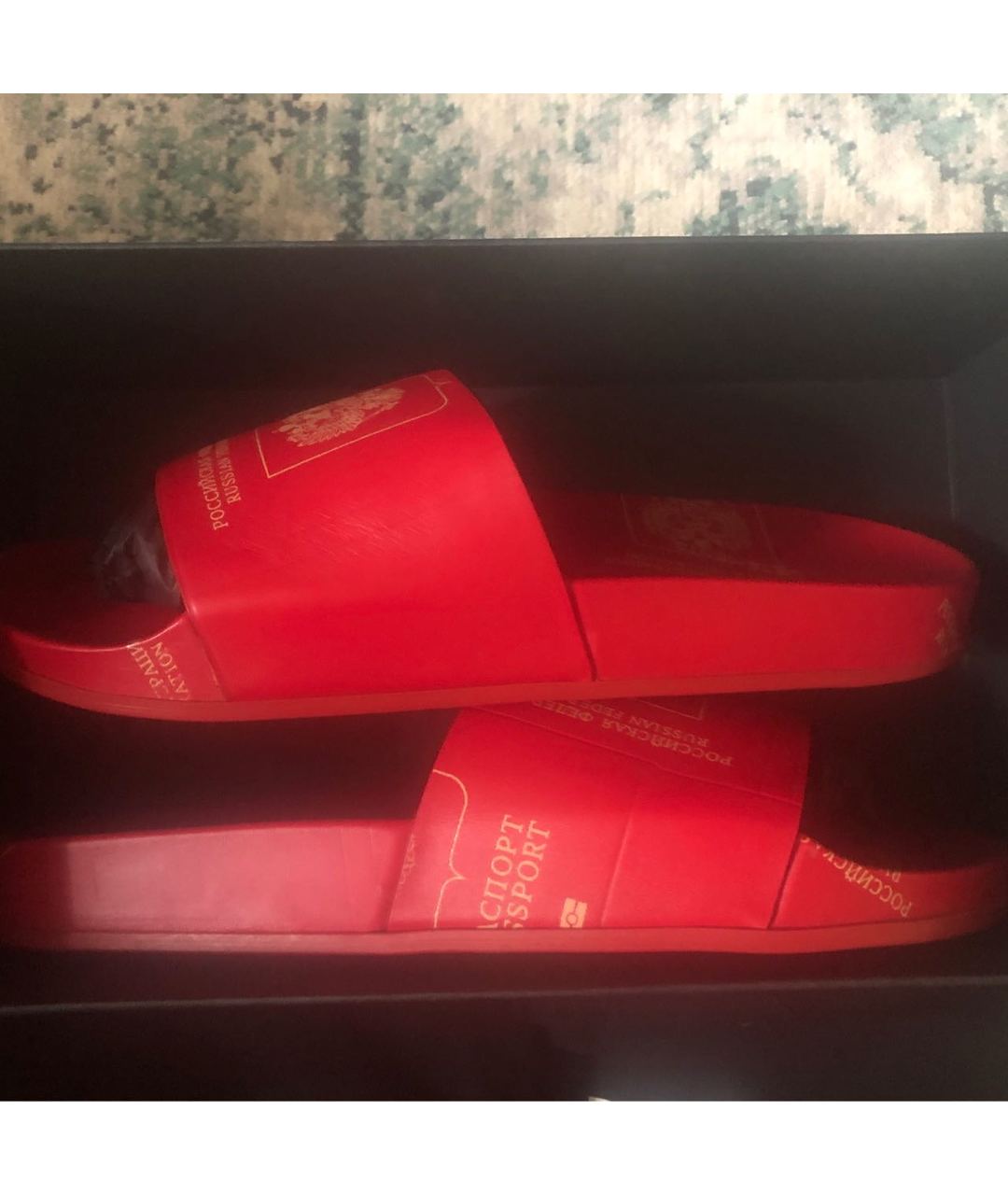 VETEMENTS Красные кожаные сандалии, фото 6