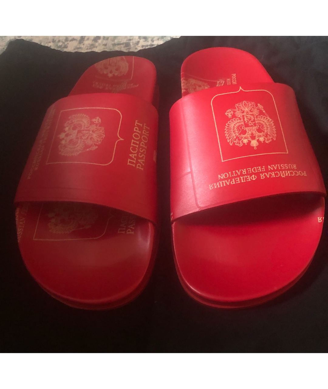 VETEMENTS Красные кожаные сандалии, фото 2