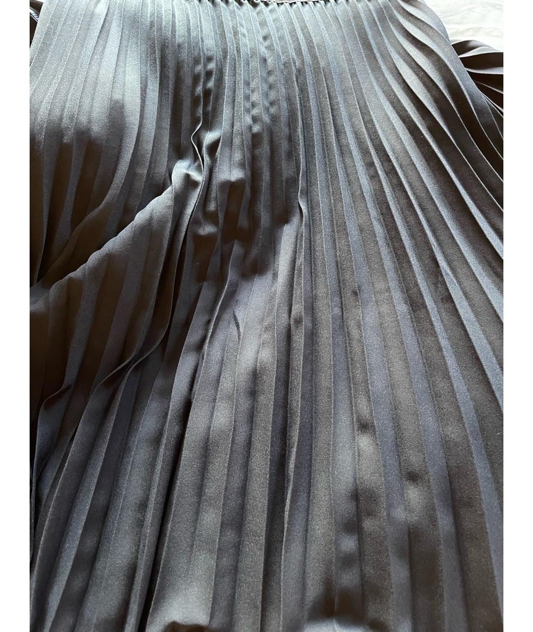 MARINA RINALDI Темно-синяя полиэстеровая юбка макси, фото 4