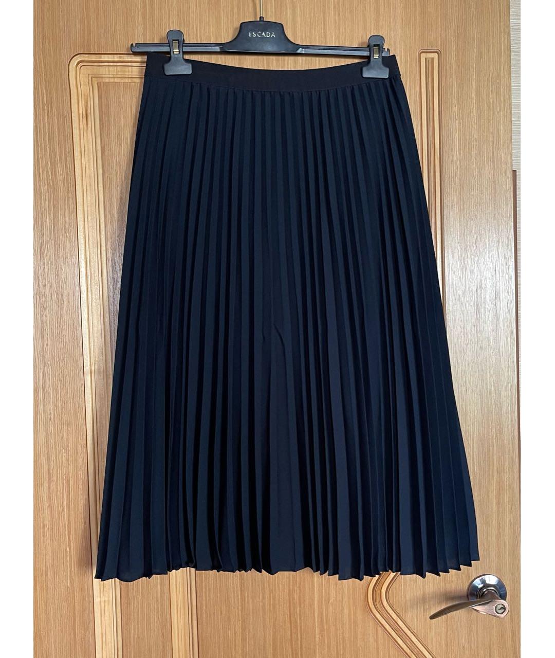 MARINA RINALDI Темно-синяя полиэстеровая юбка макси, фото 2