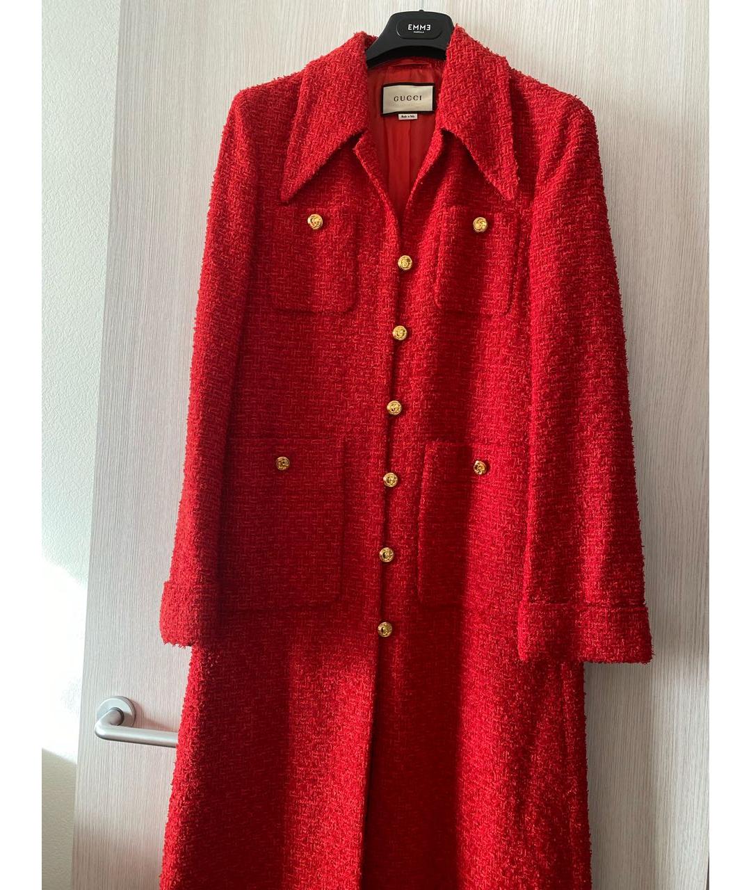 GUCCI Красное полиамидовое пальто, фото 7