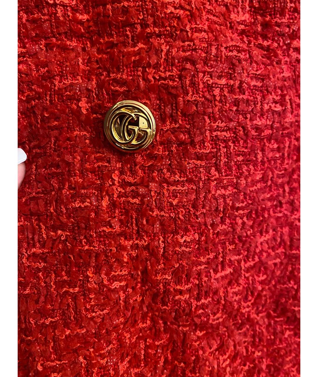 GUCCI Красное полиамидовое пальто, фото 5
