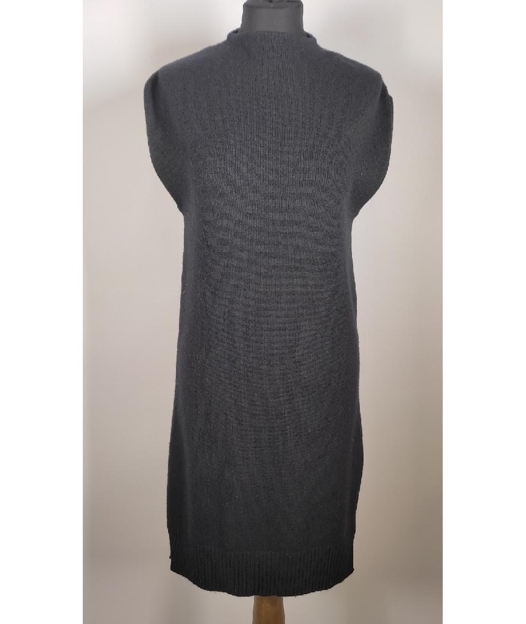 HERMES PRE-OWNED Черное кашемировое повседневное платье, фото 7