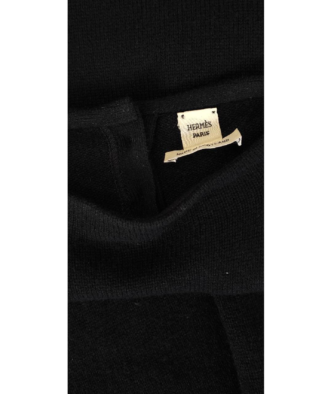 HERMES PRE-OWNED Черное кашемировое повседневное платье, фото 5