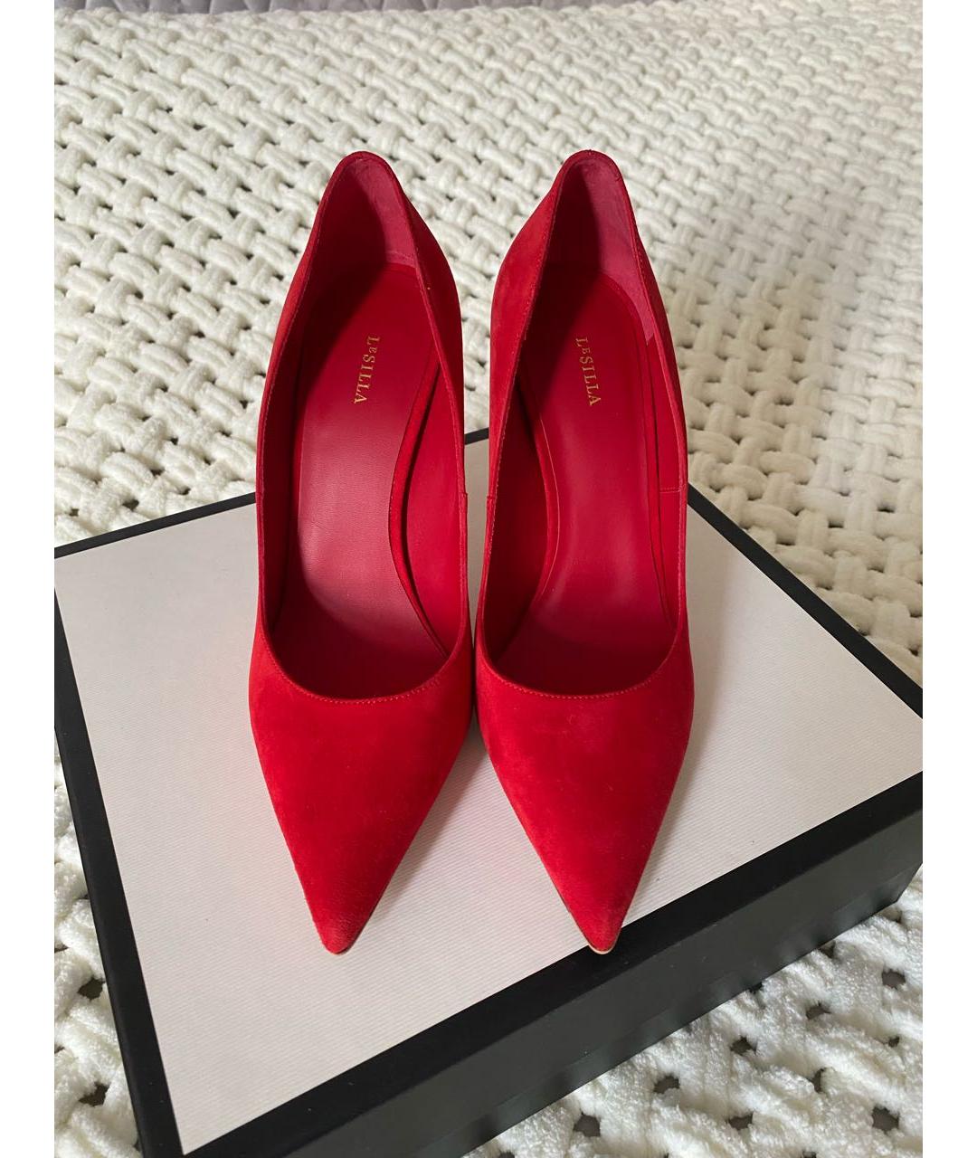 LE SILLA Красные замшевые туфли, фото 2