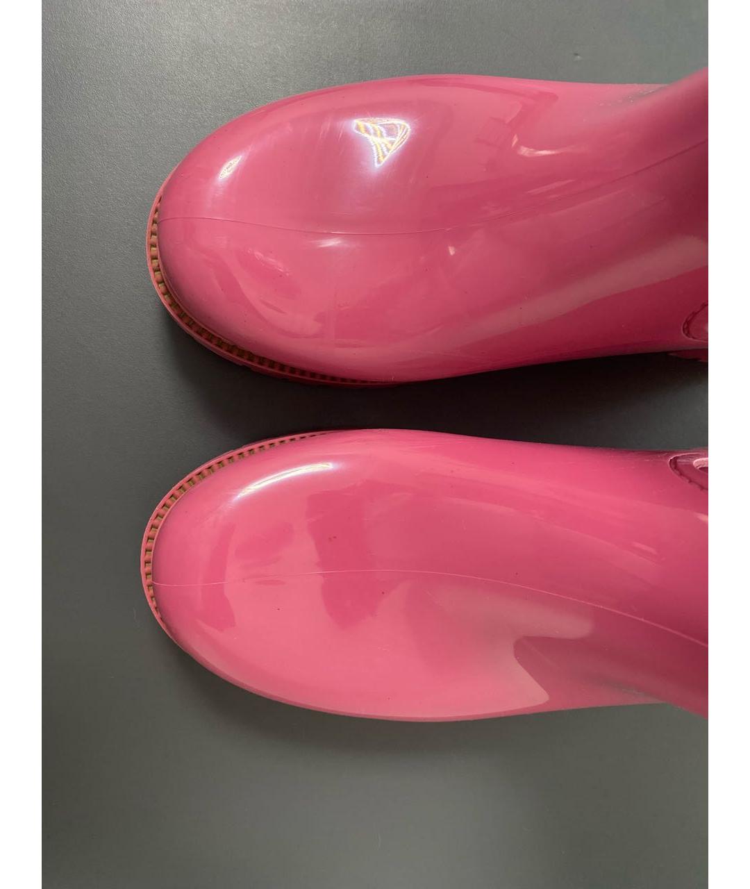 LOUIS VUITTON PRE-OWNED Розовые резиновые сапоги, фото 3