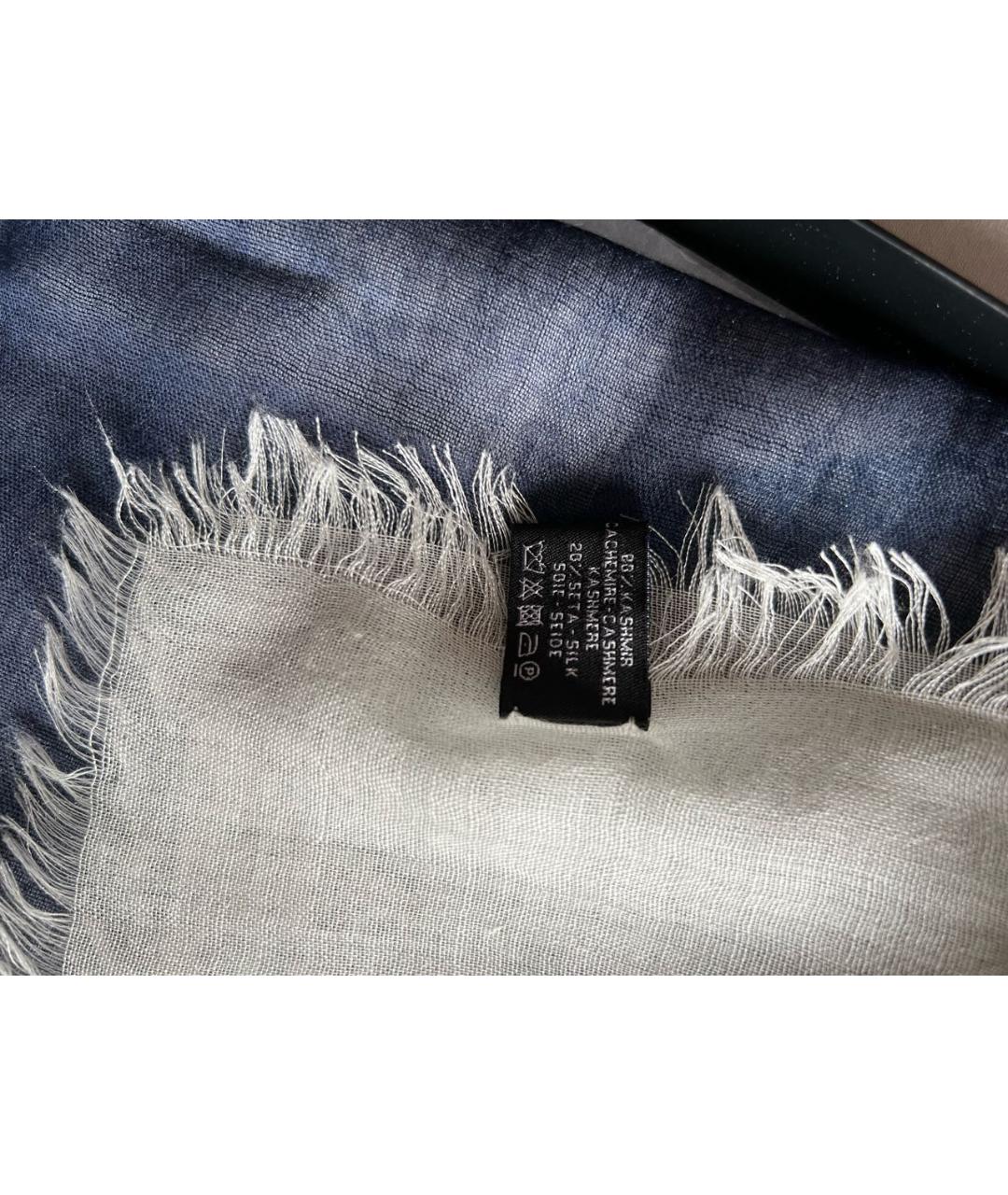 CHANEL PRE-OWNED Темно-синий кашемировый платок, фото 3