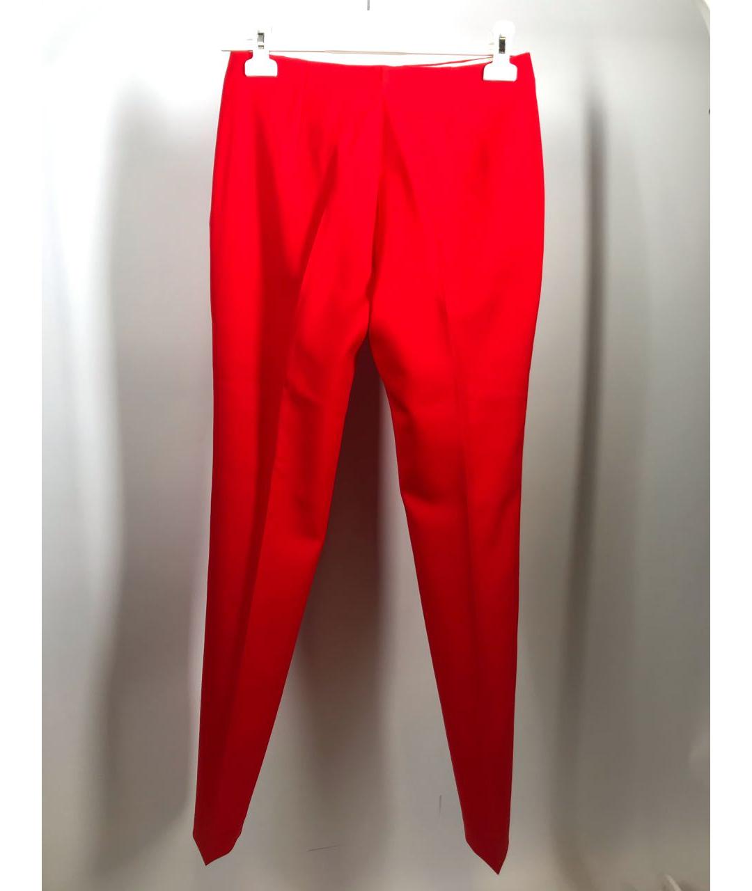 CHRISTIAN DIOR PRE-OWNED Красные шерстяные прямые брюки, фото 4